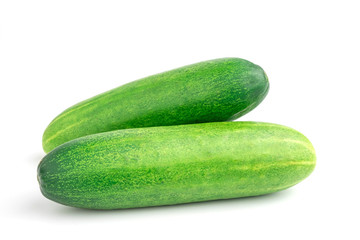 Fresh cucumber isolated on white background