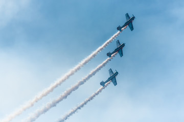 The rise of the aerobatic team of the three planes