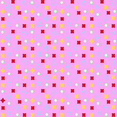 Pink Abstract Geometric Pattern graphic design with multicolour Art seamless pattern background, 