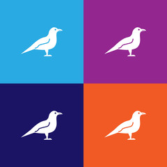 Obraz premium crow icon. Element of ghost elements illustration. Thin line illustration for website design and development, app development. Premium icon