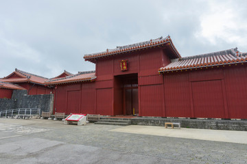Fototapeta premium Beautiful Shuri Castle, world heritage site of Naha, Okinawa, Japan.