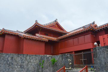 Beautiful Shuri Castle, world heritage site of Naha, Okinawa, Japan.