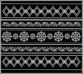 Various patterns are made in black and white colors