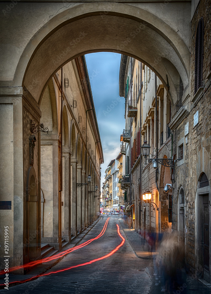 Wall mural View of the old town. Florence, Tuscany, Italy.