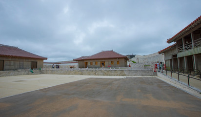 Beautiful Shuri Castle, world heritage site of Naha, Okinawa, Japan.