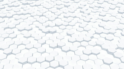 Abstract White Hexagon background