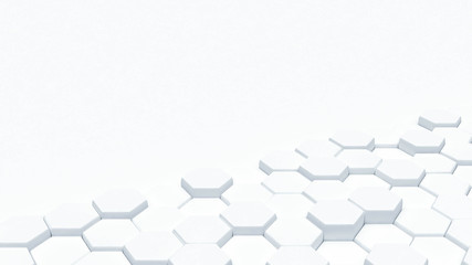 Abstract White Hexagon background