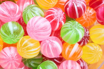 カラフルな飴のマクロ画像