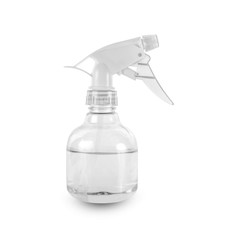 plastic foggy spray bottle isolated on white background