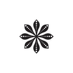 Aboriginal art dots painting icon logo design vector template