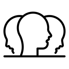 Bipolar disease icon. Outline bipolar disease vector icon for web design isolated on white background