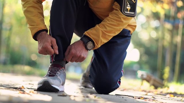 Man jogging in the park
