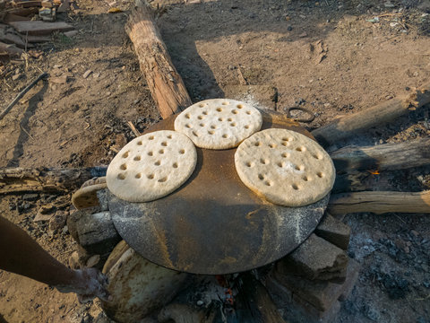 Mahoot preparing Food for Elephants at  bandhavgarh National park,Madhya Pradesh,India