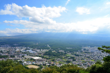Obraz premium 山梨県南都留郡富士河口湖町の風景