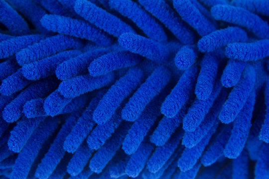 Blue Floor Mop Texture Background.