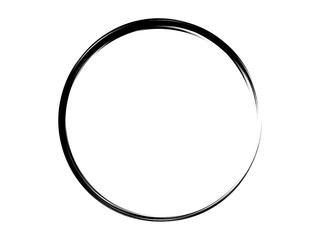 Grunge circle made of black paint.Grunge oval shape made for your project.