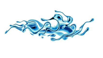 Splash fluid. 3d illustration, 3d rendering.