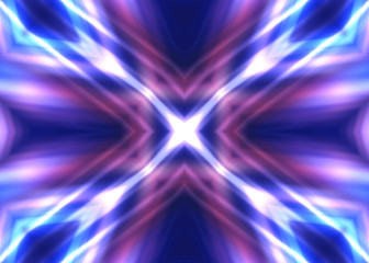 Obraz premium Dark abstract futuristic background. Neon lines glow. Neon lines, shapes. Multi-colored glow, blurry lights, bokeh. Empty stage background