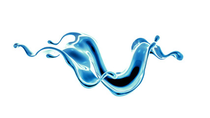 Splash fluid. 3d illustration, 3d rendering.