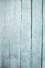 Background of wooden boards. Sky blue texture of natural old wood. Used for furniture production, design and laminate manufacturing.