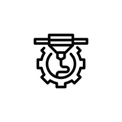 Industry icon vector. Linear style sign for mobile concept and web design. Industry symbol illustration. Pixel vector graphics - Vector.