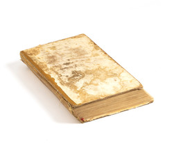 Old book isolated on white background