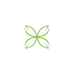 creative greeen leaf logo template