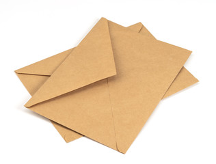 Brown standard sized envelope. It is made of ecological material. It is classical eco design of...