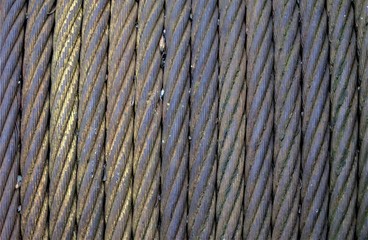 old metal rope close-up, texture