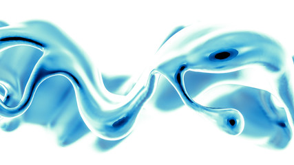 Splash fluid. 3d illustration, 3d rendering.