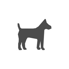 Domestic dog icon vector. Linear style sign for mobile concept and web design. Dog symbol illustration. Pixel vector graphics - Vector.