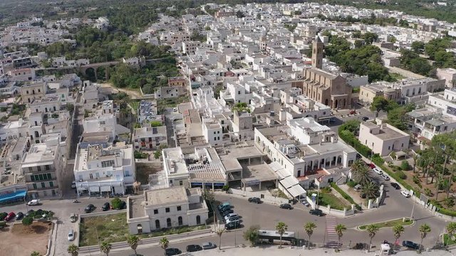 Aerial view, Flight at Santa Maria di Leuca with harbor, Lecce province, Salento peninsula, Apulia, Italy