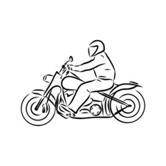 Fototapeta premium man on motorcycle