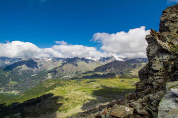 Vista su Campagneda dal passo degli ometti