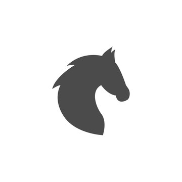 Horse icon vector. Linear style sign for mobile concept and web design. Horse head symbol illustration. Pixel vector graphics - Vector.
