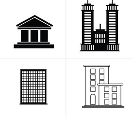 set of house icons for maping