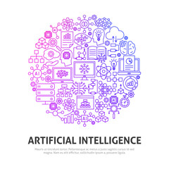 Artificial Intelligence Circle Concept