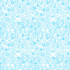 Machine Learning Line Seamless Pattern