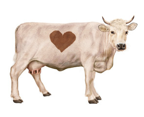 vache laitière, jeu de carte,coeur,   animal, ferme, bétail, taureau, blanc, agriculture, boeuf, gazon, isolé, brun, champ, alpage, mammifère, prairie, bétail, nature, lait, mollet, rural, agriculture