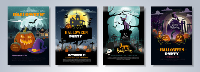 Halloween Flyer Template - obrazy, fototapety, plakaty