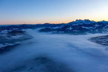 cloudy alps