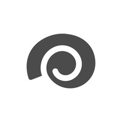 Snail shell icon vector. Linear style sign for mobile concept and web design. Snail shell symbol illustration. Pixel vector graphics - Vector.