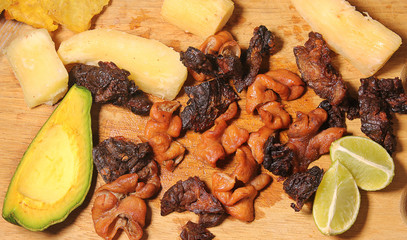 typical Dominican fry, fried pork and cassava.