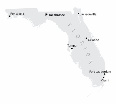 Florida isolated map