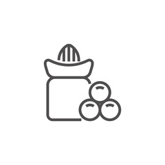 Juice squeezer icon vector. Linear style sign for mobile concept and web design. Juice squeezer symbol illustration. Pixel vector graphics - Vector.