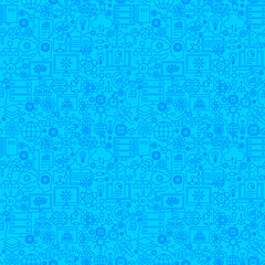 Artificial Intelligence Line Seamless Pattern