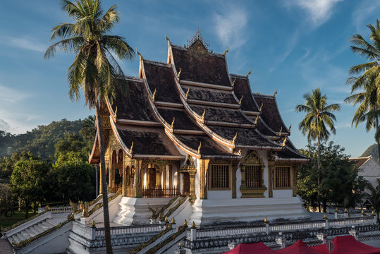 "Haw Pha Bang" old pagoda in Luang Prabang, Laos 