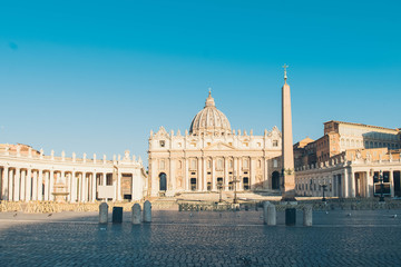 Fototapeta na wymiar St. Peter's Square - Vatican City, Rome, Italy