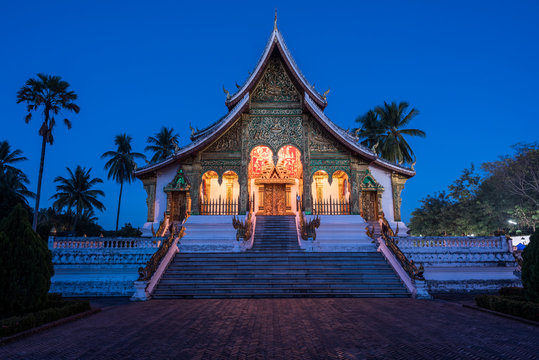"Haw Pha Bang" old pagoda in Luang Prabang, Laos 