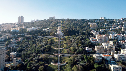 Aerial View to the Haifa Gardens, Israel